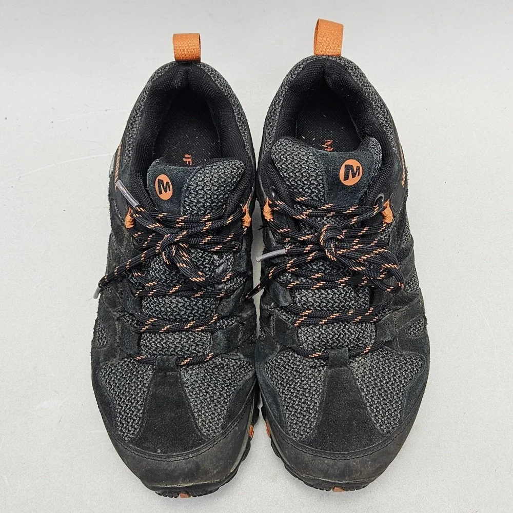 Merrell Mens Alverstone Waterproof Hiking Shoes Black Orange J84277 Size 8